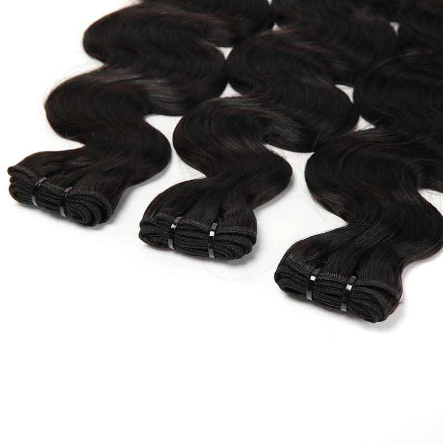 WOWANGEL Body Wave Raw Hair Bundles Deal 3pcs 100% Human Virgin Hair Weaves - Image 8