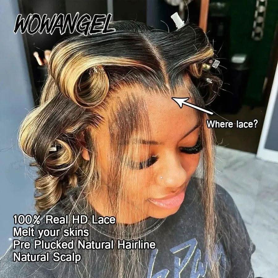 WOWANGEL 1B27 Highlight 13x6 Skinlike Real HD Lace Front Wig - Image 3