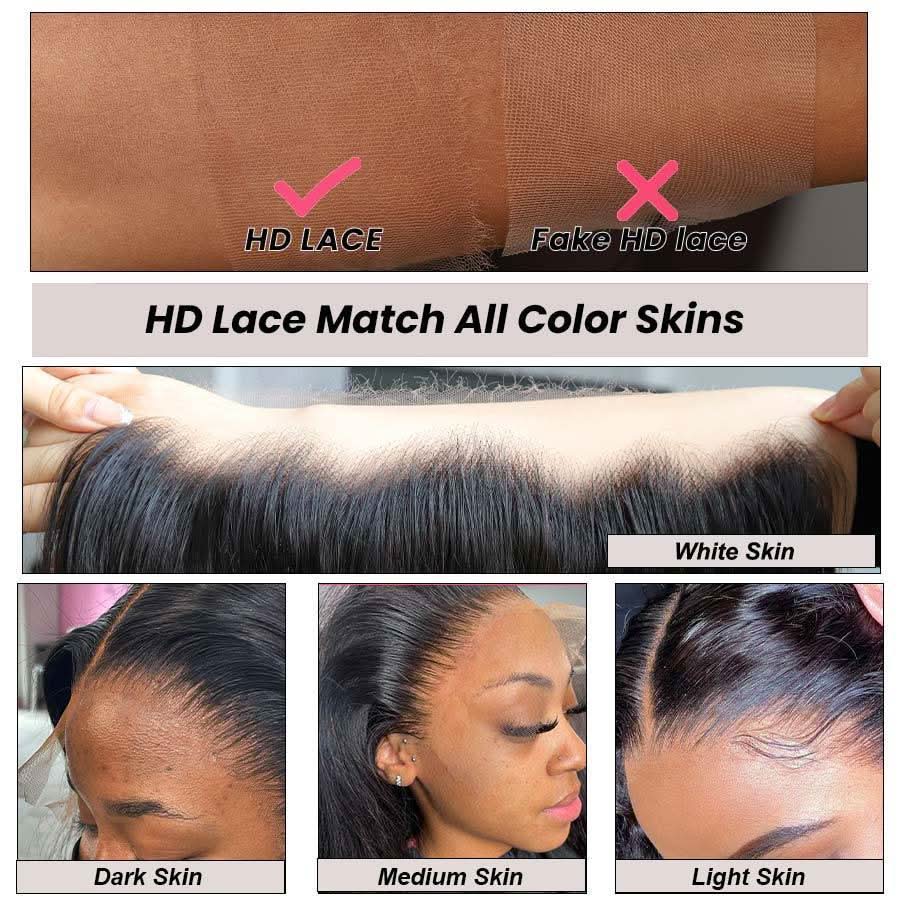 WOWANGEL 13x4 Skinlike Real HD Lace Frontal with 3 Bundles Body Wave - Image 6