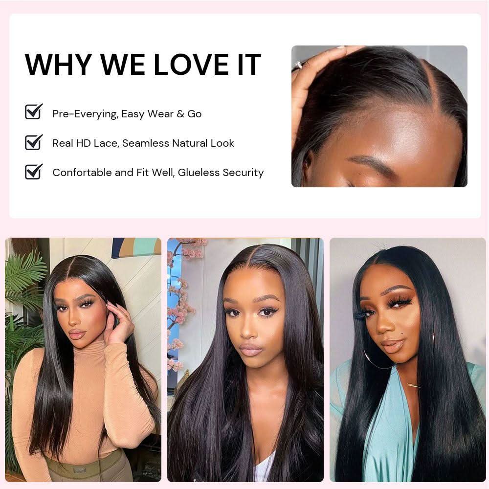 WOWANGEL Wear to Go 5x5 HD Lace Closure Wig Straight Pre-Everything Glueless Wig - Image 8