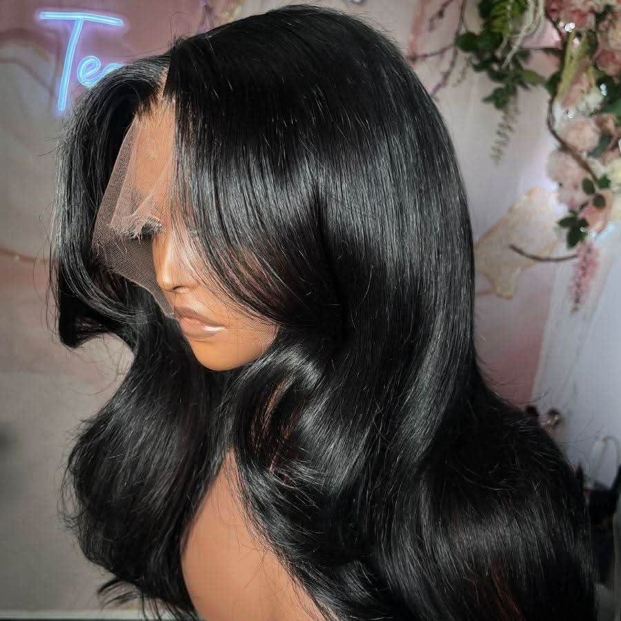 WOWANGEL Jet Black 13X6 Skinlike Real HD Lace Front Wigs Body Wave - Image 5