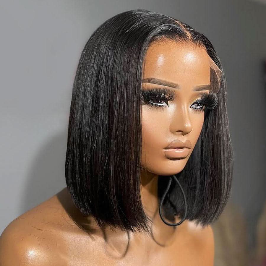 WOWANGEL Short BOB 13x6 HD Lace Full Frontal Wig Silk Straight 250% Density - Image 6