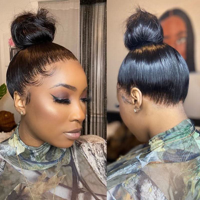 WOWANGEL 360 Invisible Strap HD Lace Wig Straight Pre Plucked Clean Hairline - Image 6