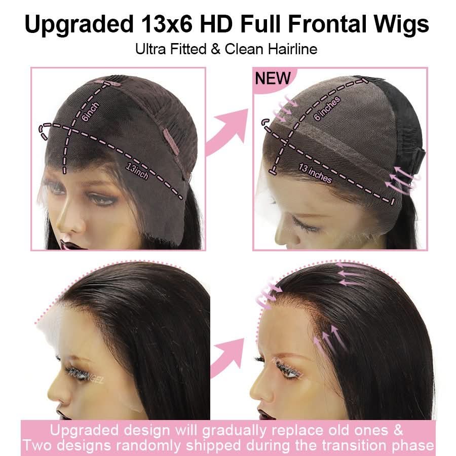 WOWANGEL 13X6 HD Lace Full Frontal Wigs Premium Raw Hair Body Wave - Image 6