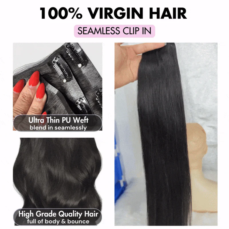 WOWANGEL Kinky Curly Seamless Clip Ins Hair Extensions - Image 3